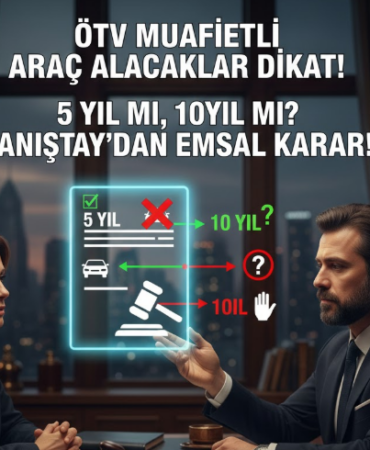 ÖTV Muafiyetli Araç Alacaklar Dikkat! 5 Yıl mı, 10 Yıl mı Danıştay’dan Emsal Karar!