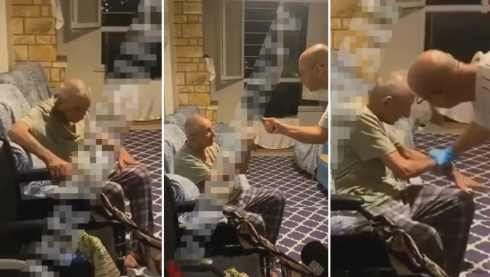 İstanbul’da Vicdanları Kanatan Görüntüler: Eldiven Takıp Yaşlı Adamı Dövdü!