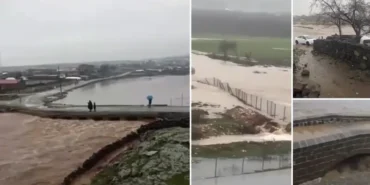 Diyarbakır’da sağanak etkili oldu Dereler taştı tarım arazileri su altında kaldı