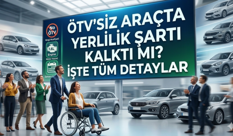 ÖTV’siz Araçta Yerlilik Şartı Kalktı! İşte 2.873.000 TL Limitli Yeni Dönemin Tüm Detayları