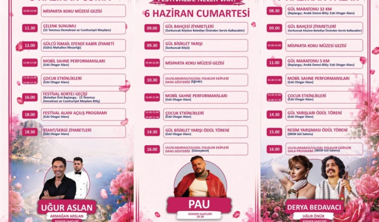 Isparta Belediyesi Duyurdu: Uluslararası Gül Festivali Coşkusu Başlıyor!