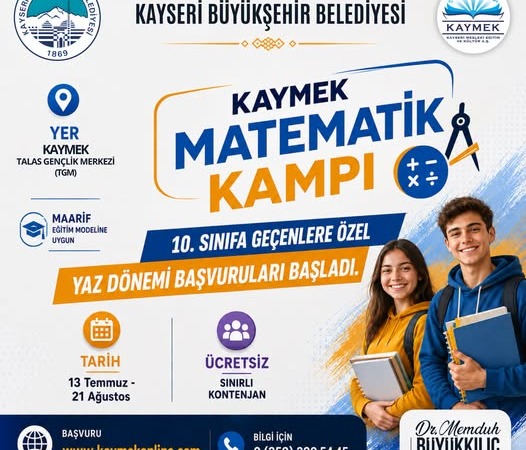 KAYMEK Matematik Kampı’nda Yaz Dönemi Başvuruları Başladı