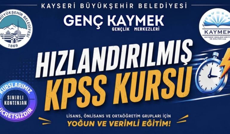 Memur Adaylarına Büyükşehir Desteği: KAYMEK’ten KPSS Adaylarına Hızlandırılmış Hazırlık Desteği!
