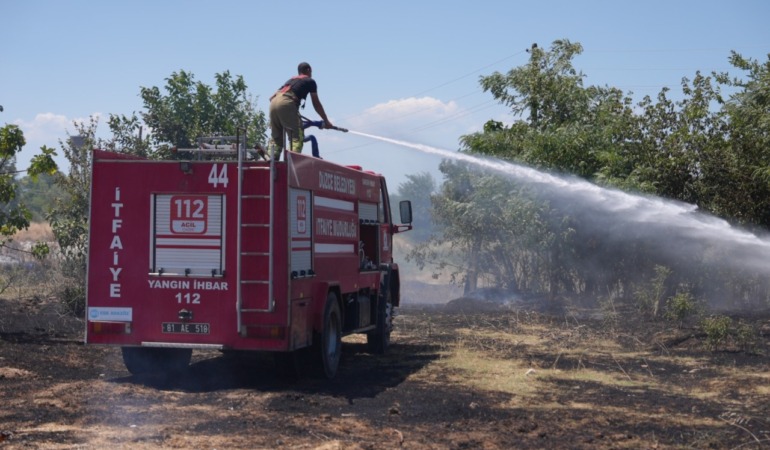 Düzce’de Yeşil Alanlar Güvende: İtfaiye Ekipleri Alevlere Geçit Vermedi