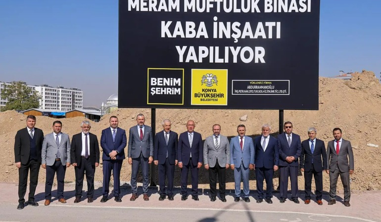 Meram’da Kamu Yatırımları Hız Kesmiyor: Yeni Müftülük Binası Yükseliyor